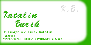 katalin burik business card